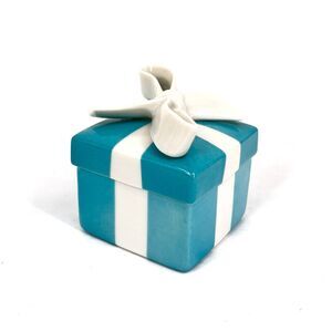 Vintage Tiffany & Co. Mini Blue Bow Trinket Box ICONIC 2"